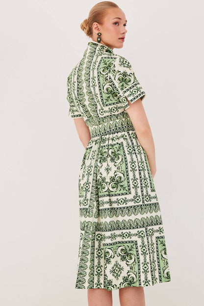 CC Malena Cotton Belted Midi Dress