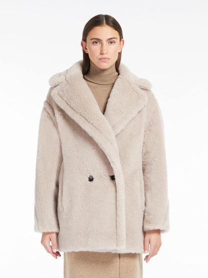 MM Short Teddy Bear Icon Alpaca-Wool-Silk Coat Jacket