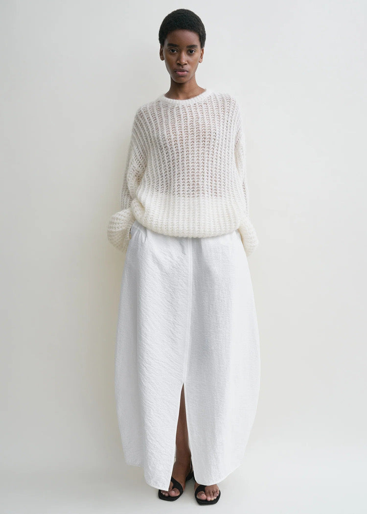 Tot Puffed Knit Mohair-Wool Blend Sweater