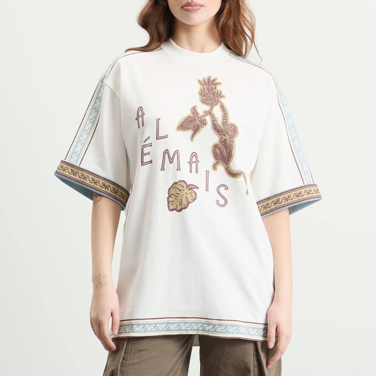 ALM Monkey Dance | Alberta Printed Cotton T-Shirt Tee