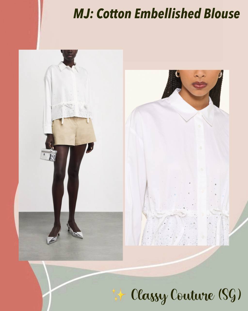 MJ Cotton Embellished Blouse