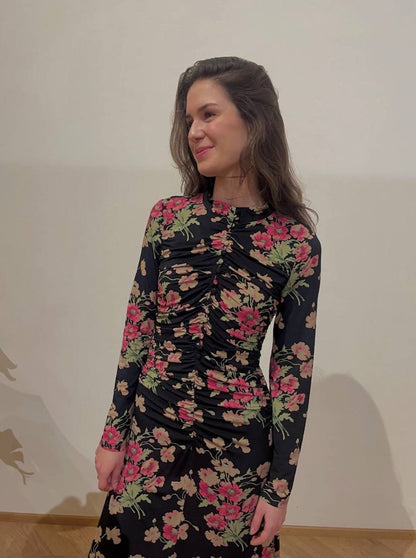 SE Cornelia Long Sleeve Midi Dress