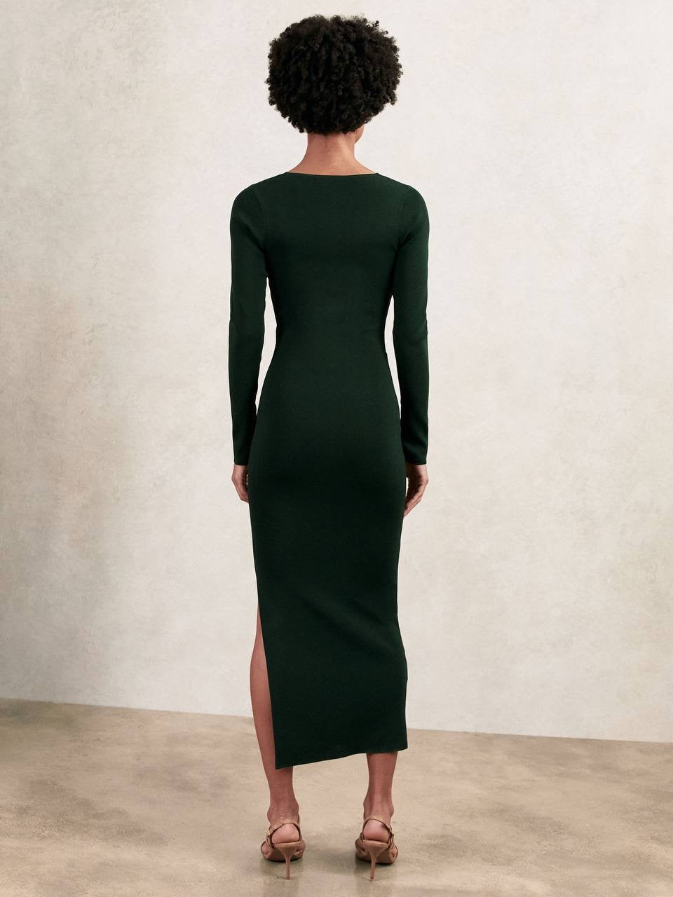 RS Sophia Knitted Wrap Front Midi Dress