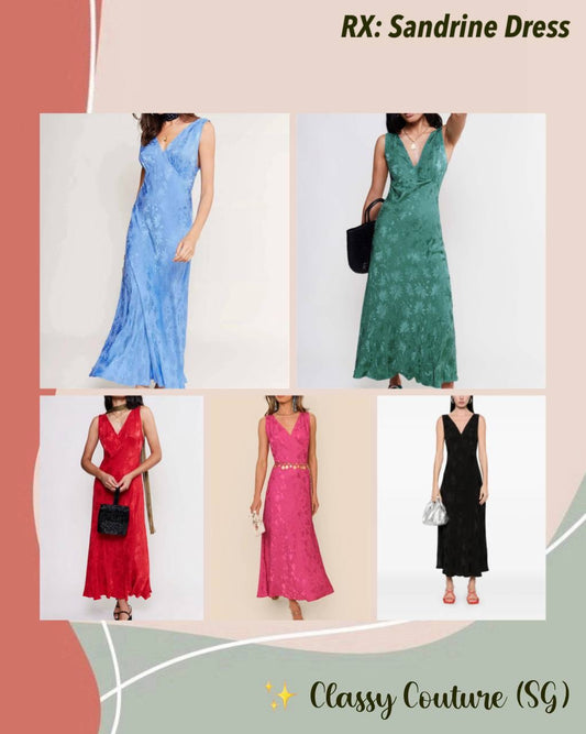 RX Sandrine Midi Slip Dress in 5 colors