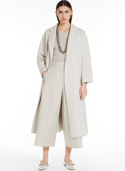 MM Esturia Wool Broadcloth Belted Midi Coat