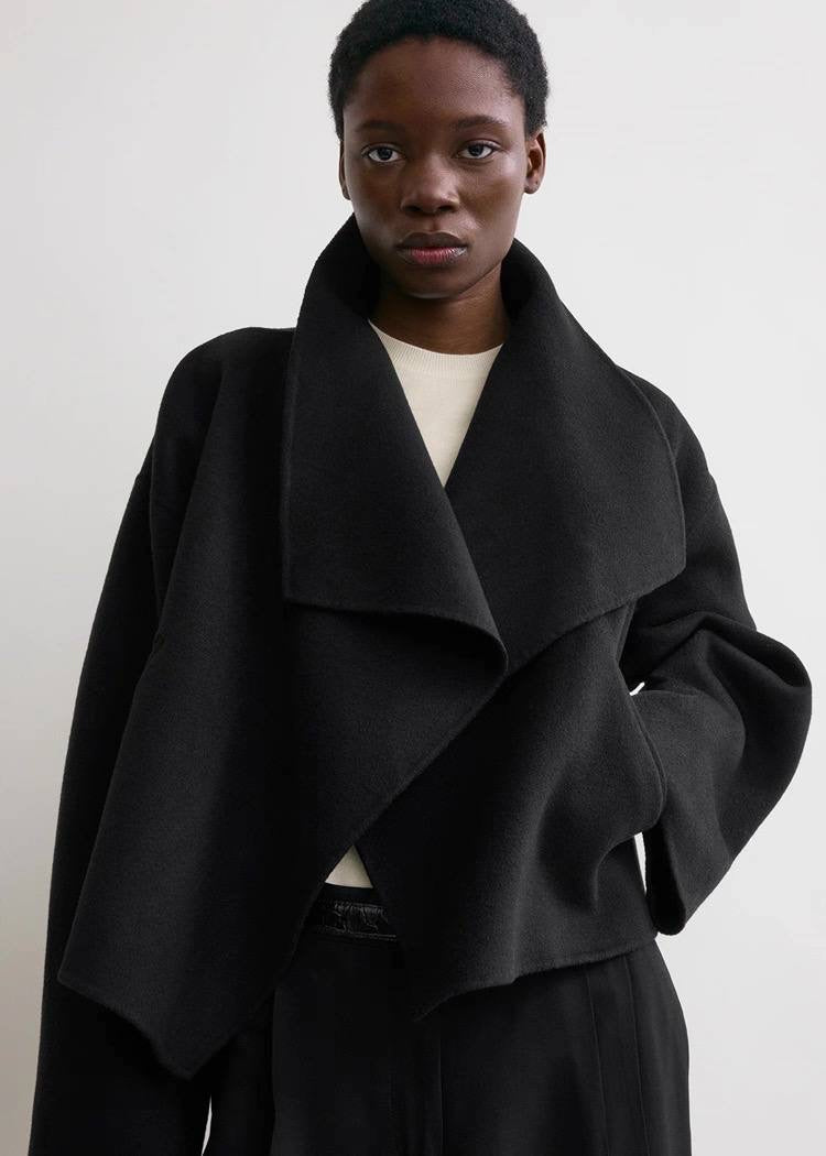 Tot Signature Cropped Double Face Wool Jacket