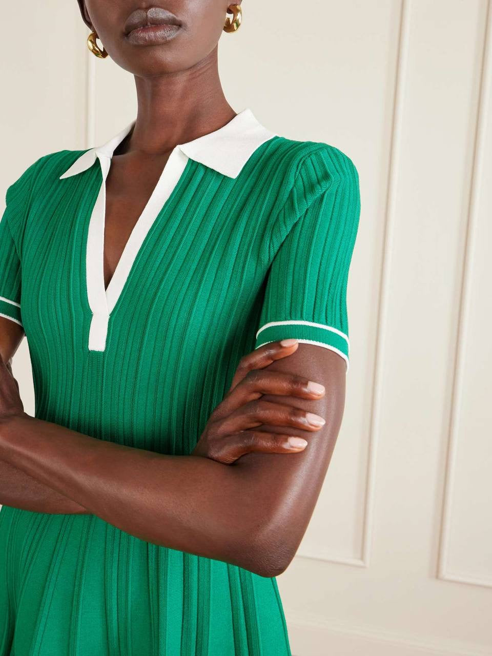 SK Page Knit Polo Mini Dress