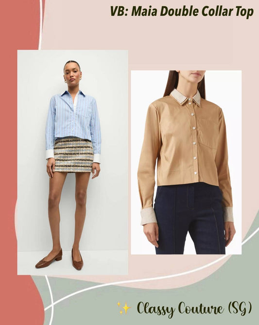 VB Maia Cotton-Blend Double Collar Top