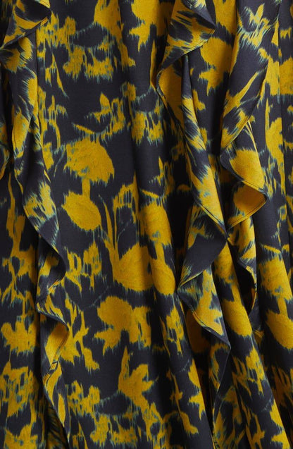 UJ Flo Viscose Ruffle Midi Dress