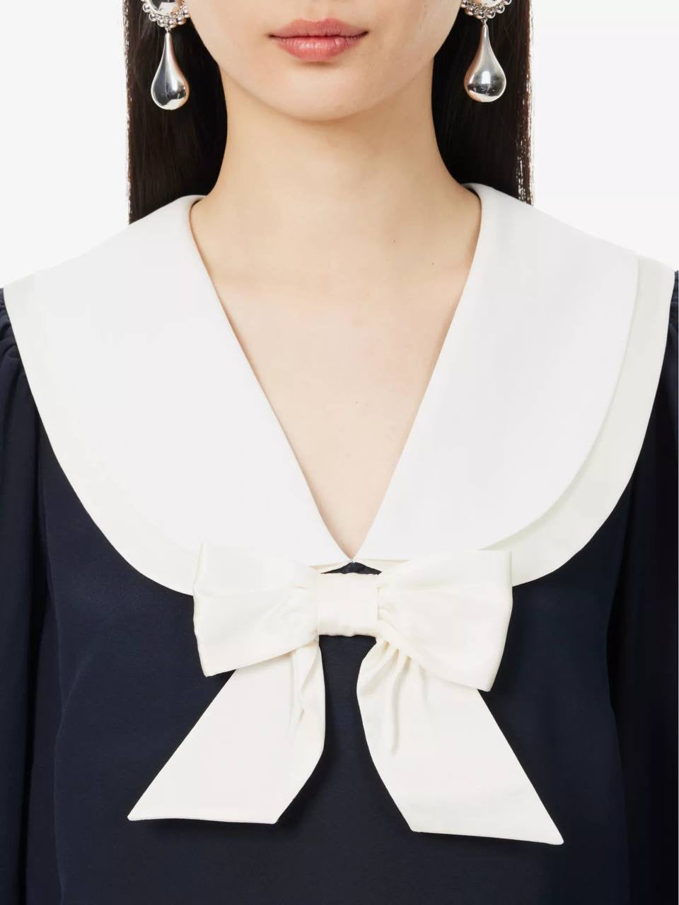 RX Eimer Bow-Embellished Silk Top