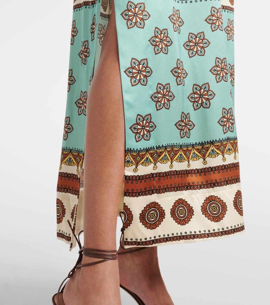 ALM Contina Silk Midi Dress in Multi