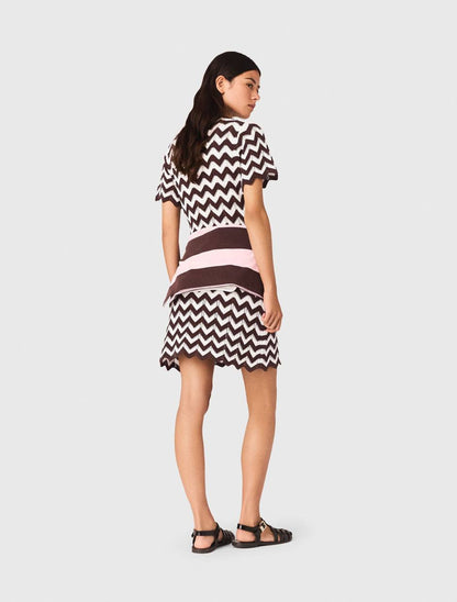 MJ Zigzag Crochet Mini Dress