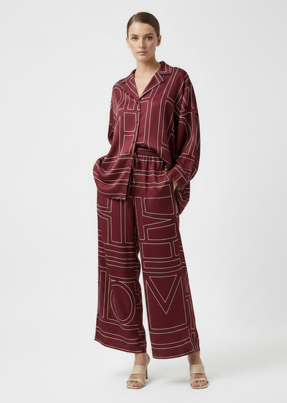 9 Colors! (PART 1/2) Tot Monogram Silk PJ Shirt Top | Shorts | Pants | Embroidered Set