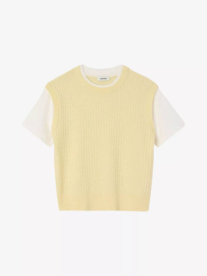 SD Layered Short-Sleeved Knitted Jumper