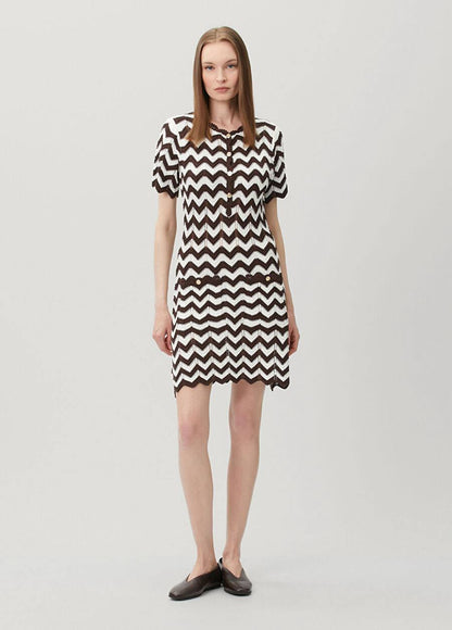 MJ Zigzag Crochet Mini Dress