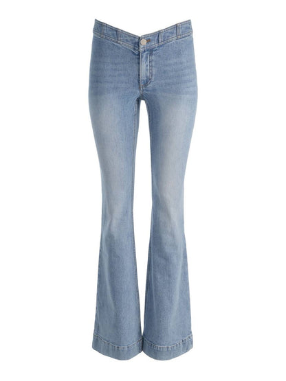 AO Chelsea Cropped Flare Stretch-cotton Jeans