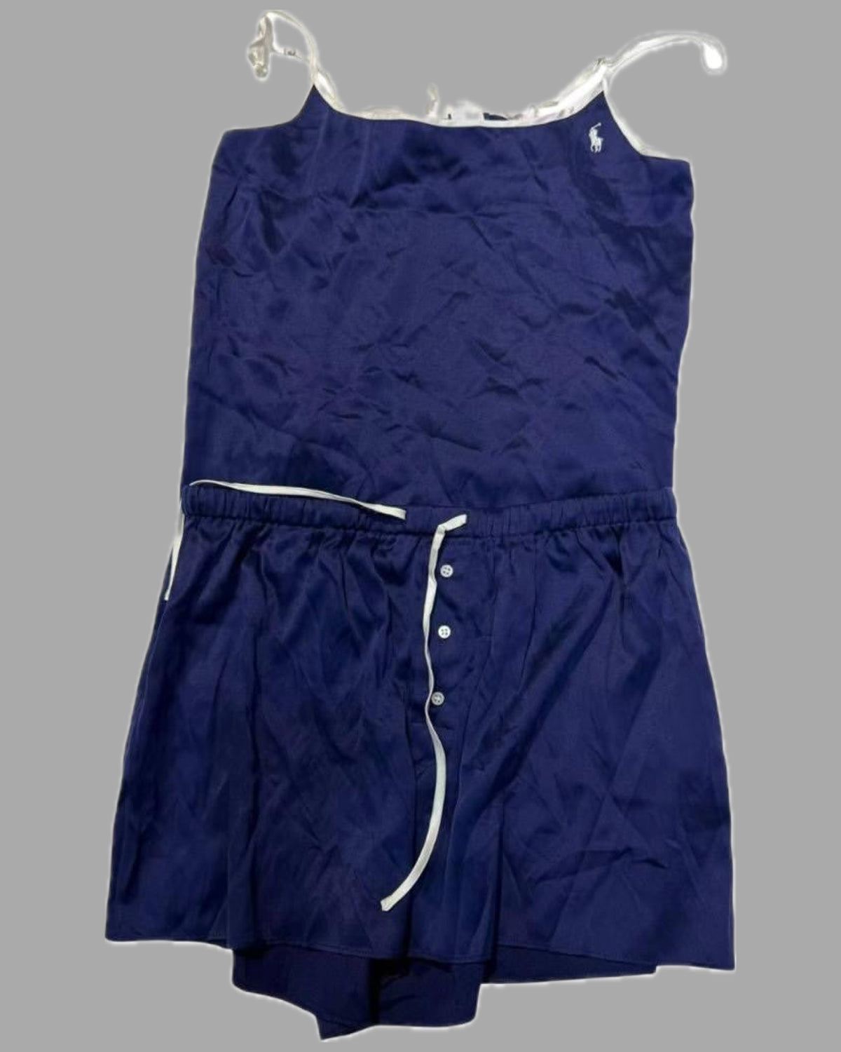 RL Silk-blend Cami & Shorts Contrast Sleep Lounge Set