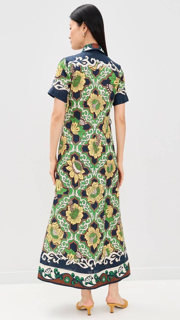 ALM Liana Linen Midi Dress Shirtdress