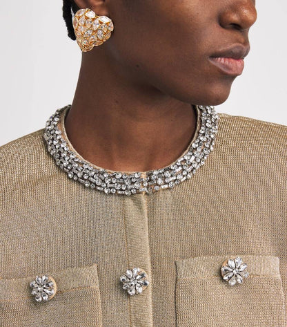 SP Gold Crystal Trim Cardigan