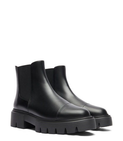 SW Nolita Chelsea Black Calfskin Leather Bootie 45mm Block Heel Boot
