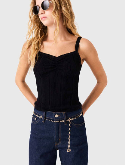 Milory Cardigan & Cami Top Cotton-blend Pointelle Knit Twinset