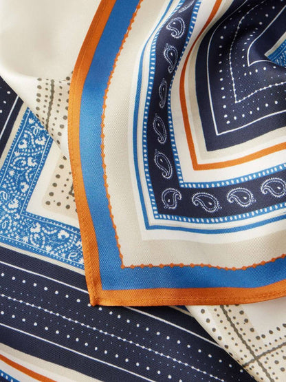 TOT Collector Scarf In Ecru Navy - Image 4