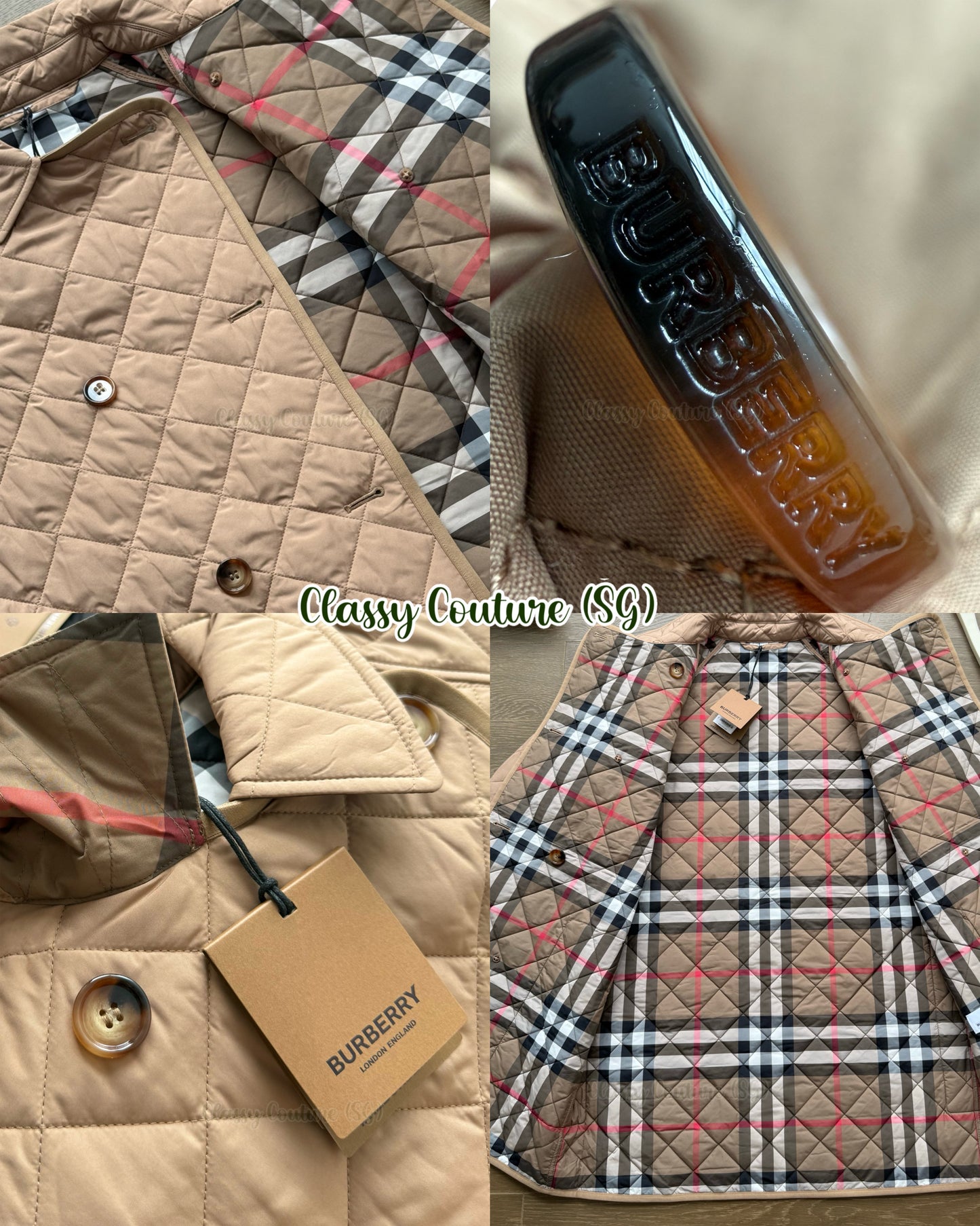 BBR Tything Quilted Short Trench Coat Jackey
