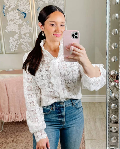 SZ Chlo Sheer Cotton Lace Shirt