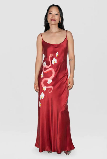 5 Colors! SL 1996 Silk Maxi Dress