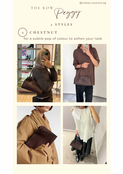 TR Peggy Clutch / Shoulder Bag in Polished Saddle Calfskin Leather