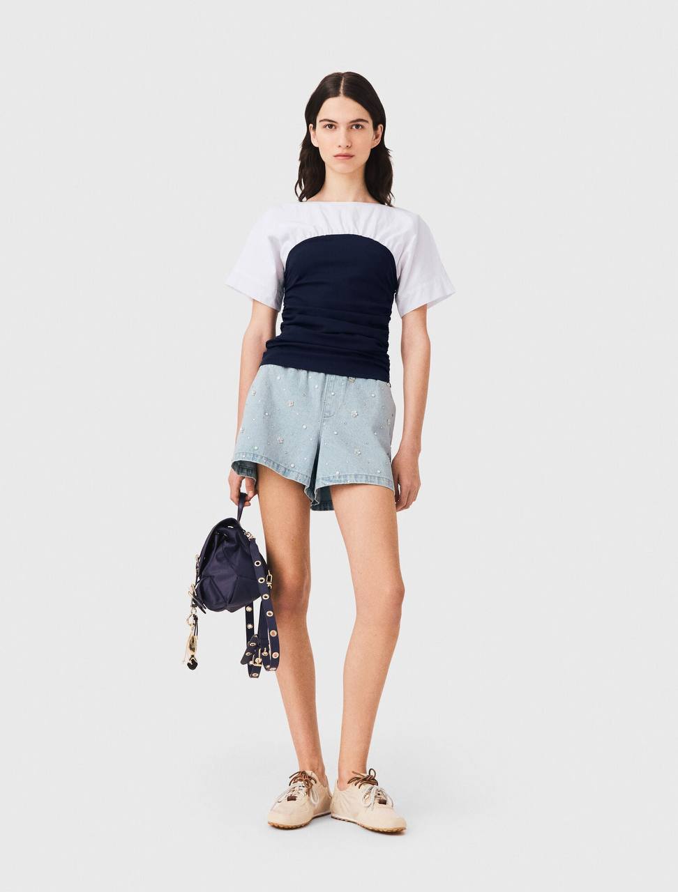 MJ Pleated Jersey Top