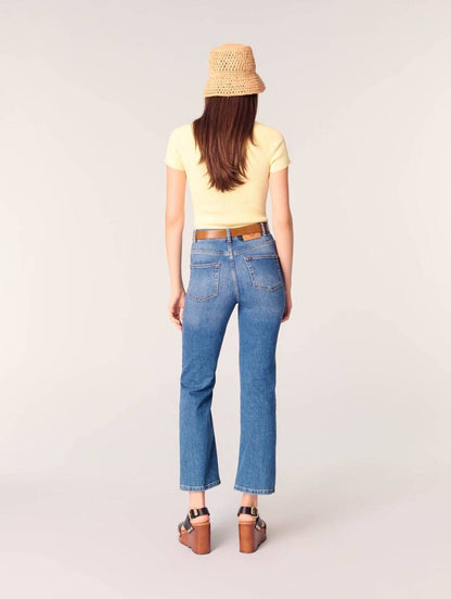 MJ Moka Rib Knit Sweetheart Shirt Top