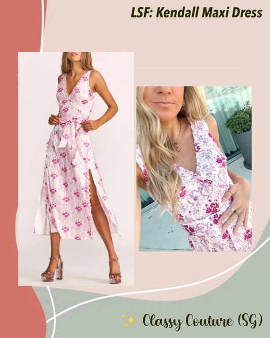 LSF Kendall Satin Midi Dress