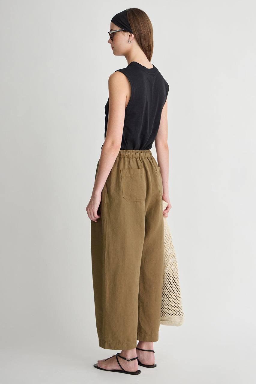 AA Everyday Pull-On Cotton-Linen Jogger Pants