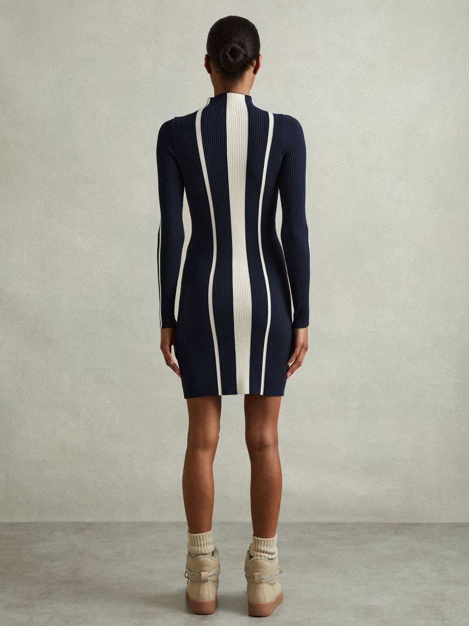 RS Kelli Ribbed Striped Mini Dress