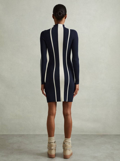 RS Kelli Ribbed Striped Mini Dress
