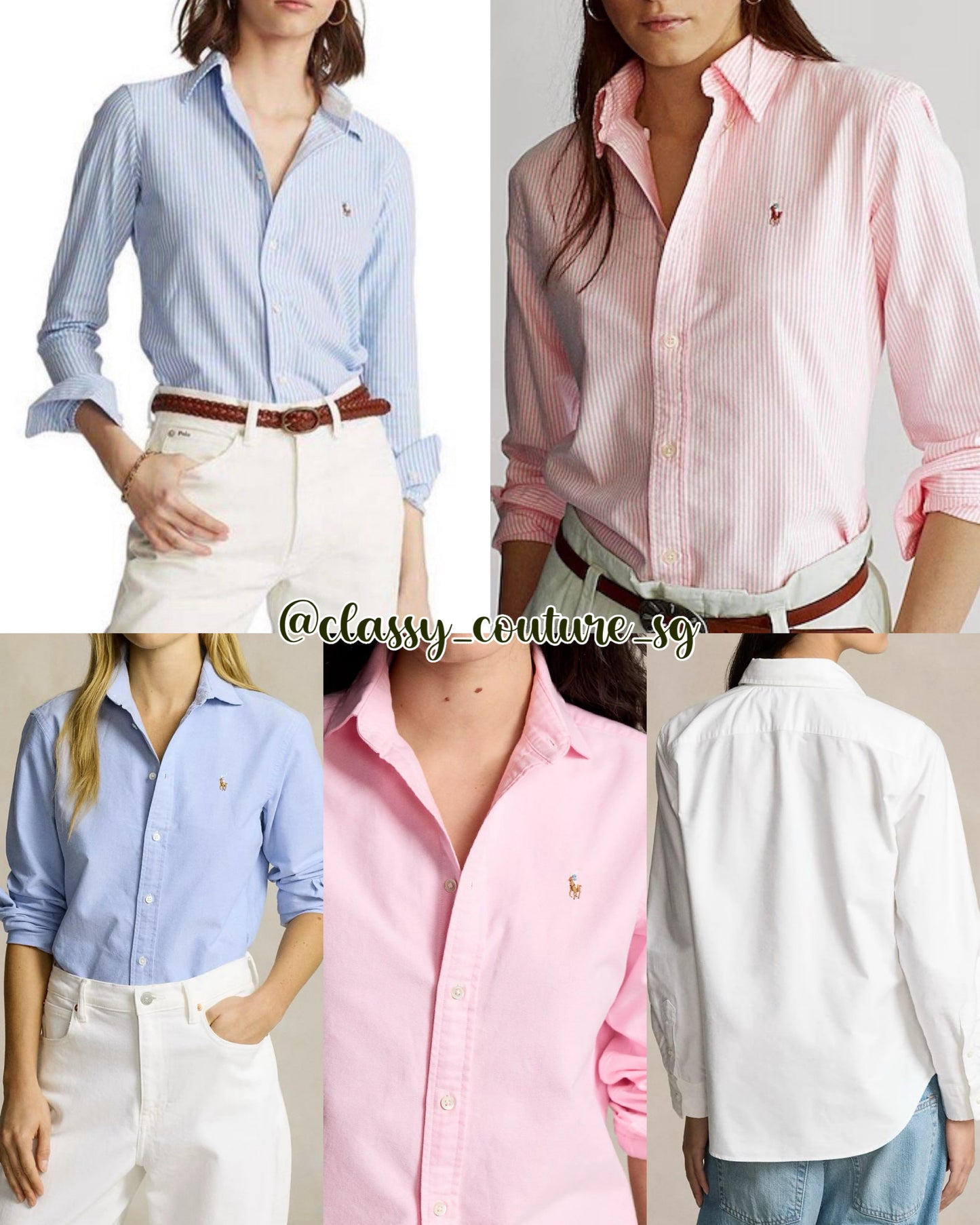 RL Classic Fit Oxford Cotton Shirt with Multicolour Pony