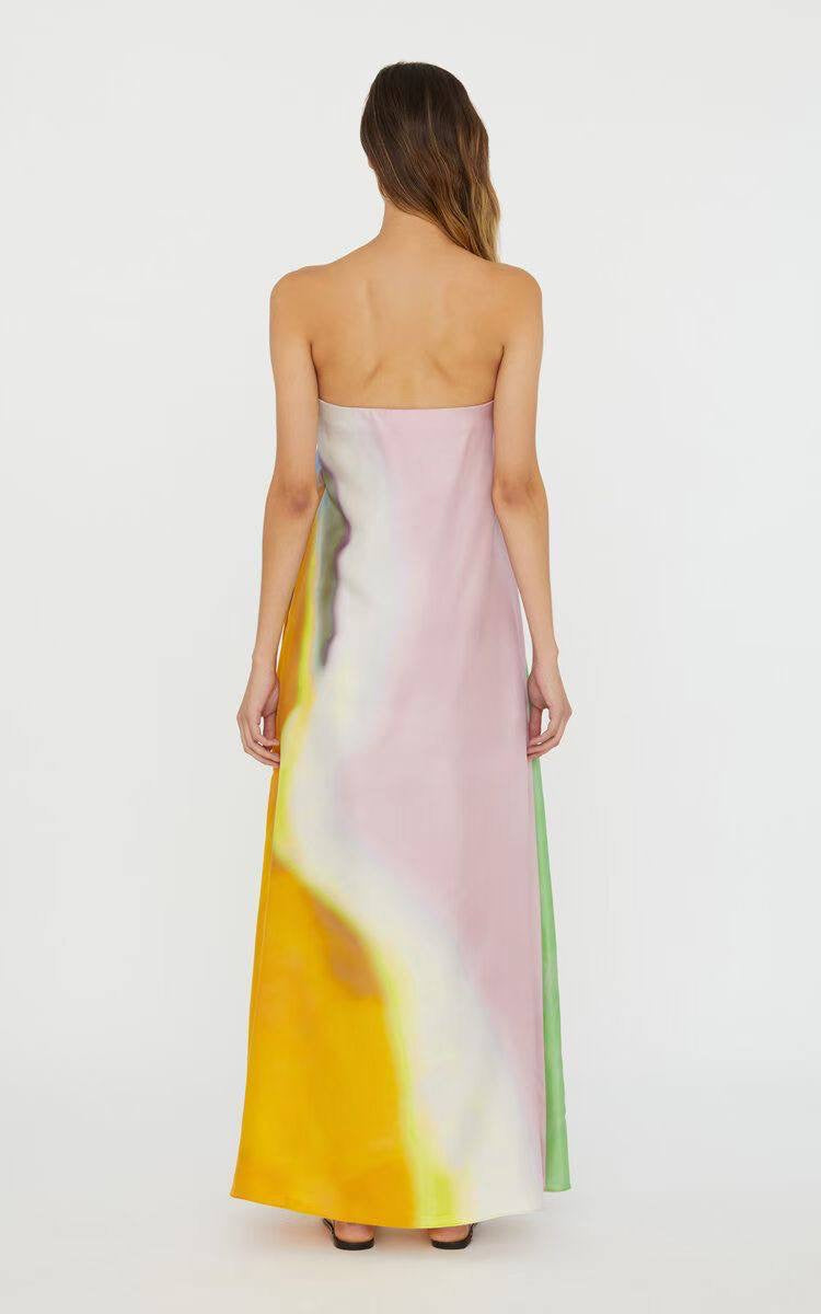 CE Aura Silk Strapless Maxi Dress