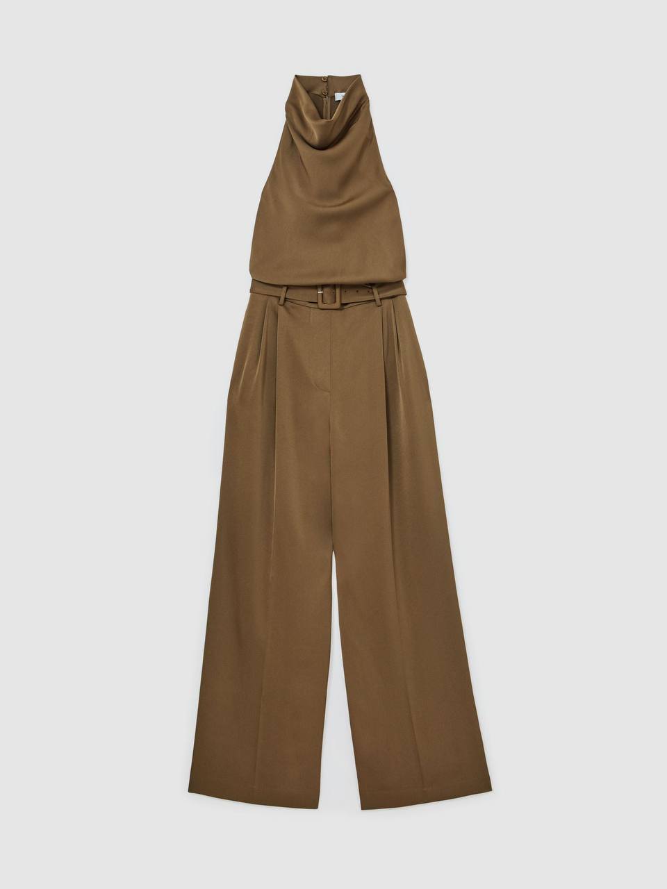 RS Erica Satin Cowl-Neck Wide-Leg Jumpsuit