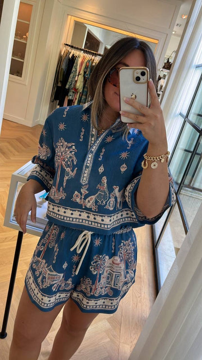 ALM Acacia Linen Cropped Shirt | Shorts | Set