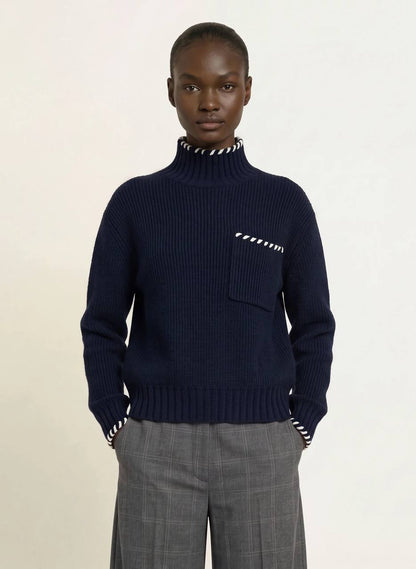 Wool Jumper with Braided Details