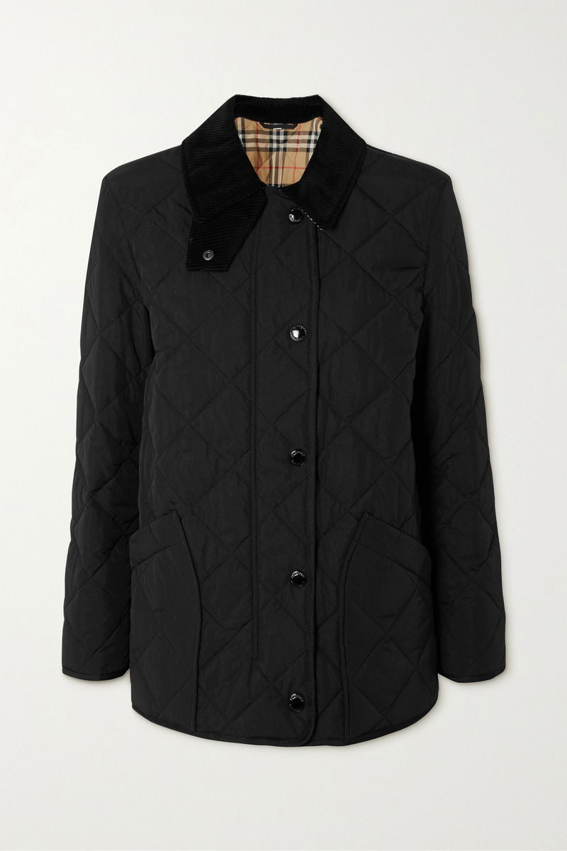 BBR Corduroy Collar Quilted Shell Jacket