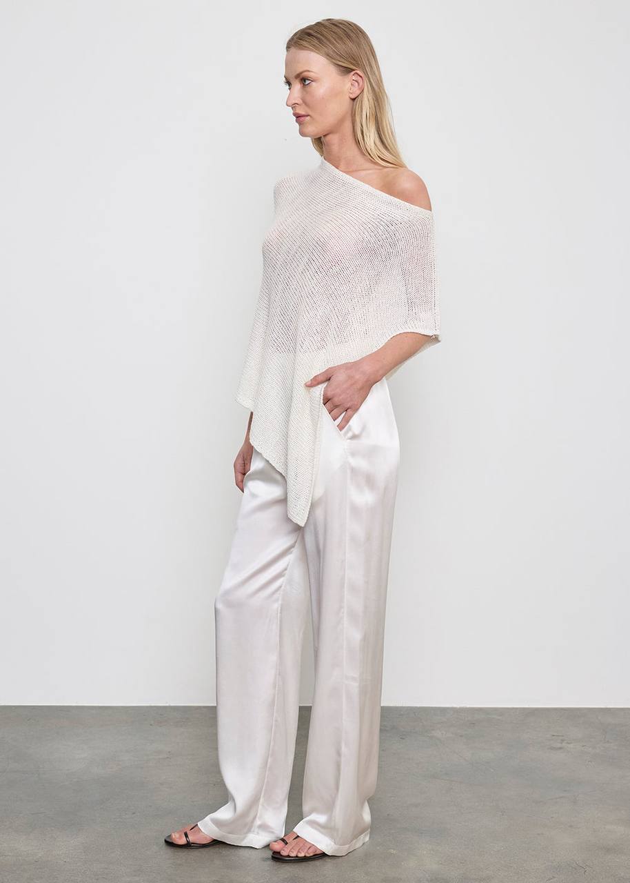 EC: Linen Open Knit Poncho