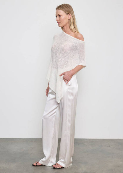 EC: Linen Open Knit Poncho