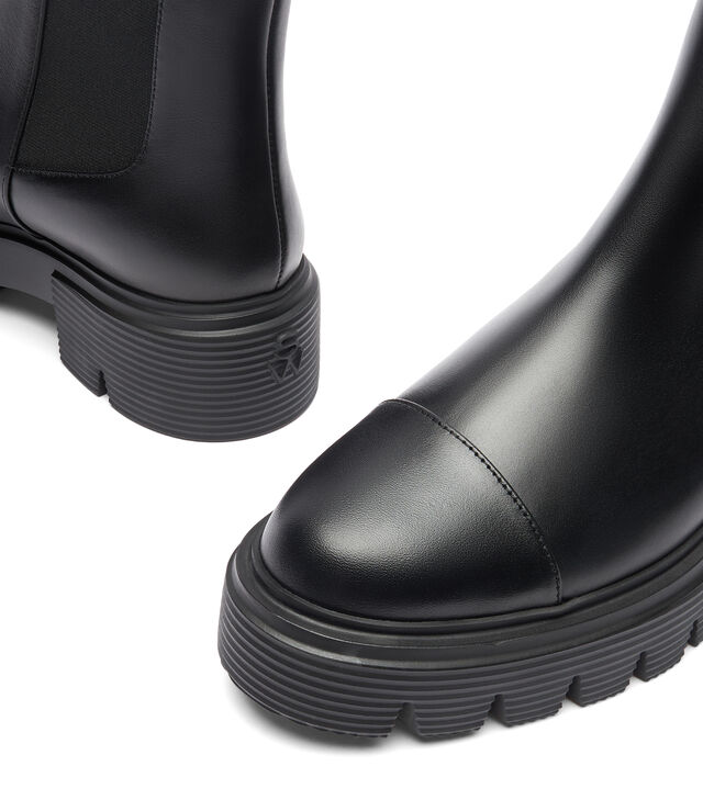 SW Nolita Chelsea Black Calfskin Leather Bootie 45mm Block Heel Boot