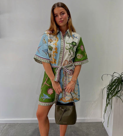 ALM Bath House Linen Mini Dress