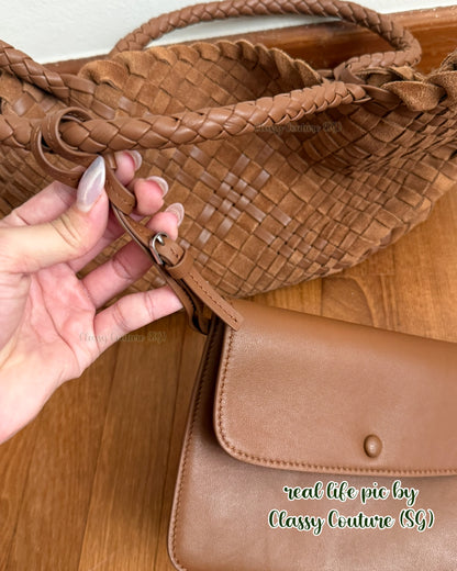 TR Ruth Small Woven Lambskin Leather & Calfskin Suede Tote Bag