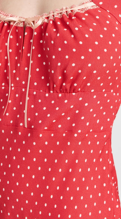 SALE! RX Marisa Viscose Midi Dress in Spot Red