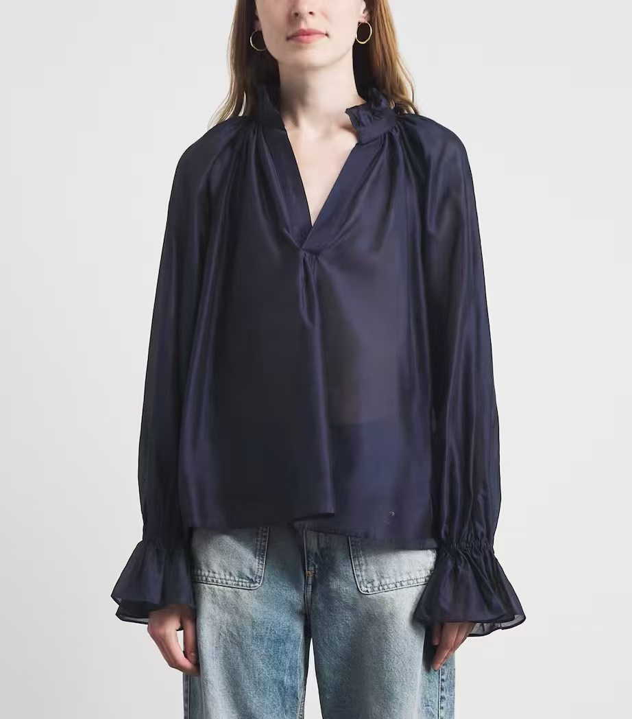 3 Colors! RL Cotton-Silk Organdy Shirt