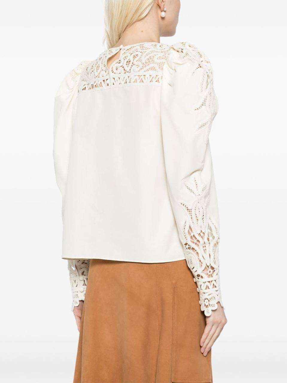 UJ Aura Cotton-silk Puff Long Sleeve Blouse